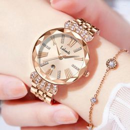 Montres-bracelets 2023 Femmes Quartz Montre De Luxe Diamant Mode Exquise Étanche Femme Horloge Femmes Automatique Bureau Lady Relojes