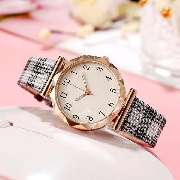 Relojes de pulsera 2023, relojes de mujer, reloj de pulsera deportivo informal con correa de cuero pequeña Vintage Simple, reloj de pulsera femenino