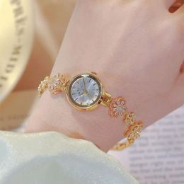 Relojes de pulsera 2024 Bs Bee Sister Crystal Watch para mujeres Famoso impermeable elegante pequeño dial damas