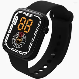 Montres-bracelets 2024 Mode LED Montre numérique pour hommes Femmes Unisexe Sport Bracelet Reloj Garçon Fille Cadeau Horloge Dames