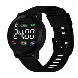 Montre-bracelets 2024 Fashion Men Women Women Sport Silicone regarde l'astronaute Electronic Watch Horloge d'affichage LED de poignet étanche léger.