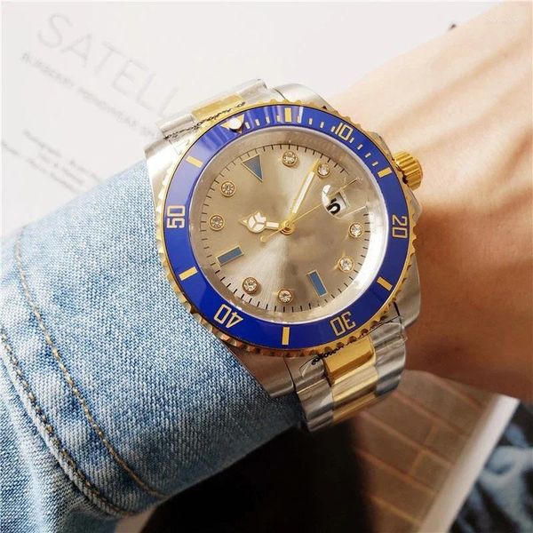 Relojes de pulsera 2024 Reloj de marca Gem de 40 mm de acero inoxidable de lujo para hombres