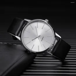 Horloges 2024 Mannen Horloges Quartz Top Luxe Eenvoudige Mannelijke Klok Lederen Band Horloge Voor Lover Relogio Masculino