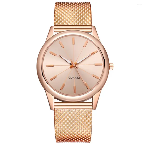 Mujeres de pulsera 2024 Modernistas relojes minimalistas de lujo Reloj de cuarzo Dial de acero inoxidable Bracele informal de alta calidad y precisión