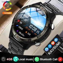 Montre-bracelets 2024 Nouveau 454 * 454 Écran Intelligence Affiche toujours le temps Bluetooth appelez l'intelligence musicale locale