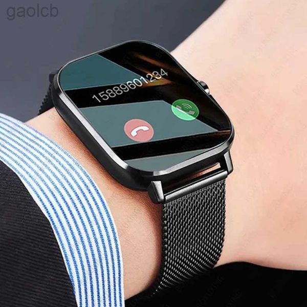 Relojes de pulsera 2024 Nuevo Bluetooth Responder llamada Reloj inteligente Hombres 1.69 Full Touch Dial Call Fitness Tracker IP67 Impermeable Smartwatch Hombre Mujer 24319