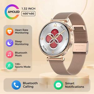 Montre-bracelets 2024 Nouvelle mode 1,32 pouce Smart Watch Back-In Alexa Bluetooth Call 3ATM STAPPERPHER REAL Blood Oxygène Smartwatch Smartwatch 240423