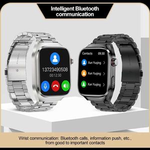 Polshorloges 2024 Nieuwe gezonde heren smartwatch Bluetooth talk SmartWatch 2.04 368*448 AMOLED Touch -horloge op volledig scherm voor mannen voor Android iOS 240423