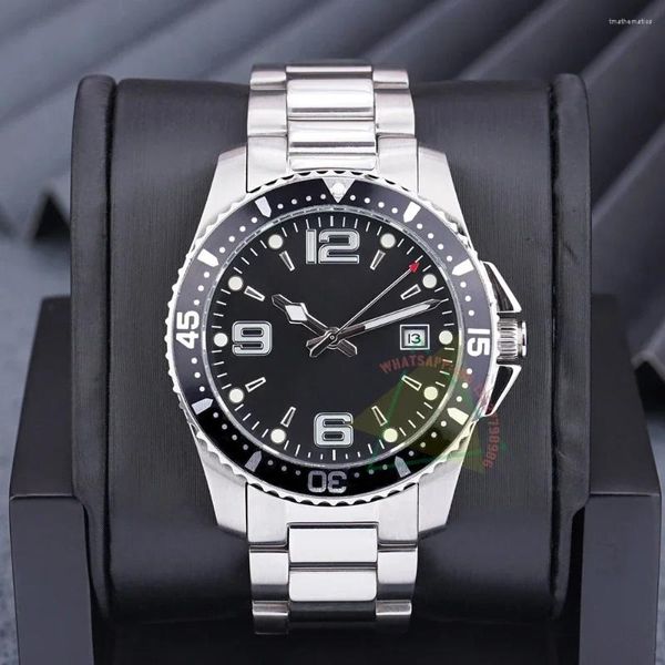 Relojes de pulsera 2024 Sports Divers Reloj para hombres Automático 41mm HydroConquest Steel Shell Black Dial L3.742.4.56.6 Relogio Masculino