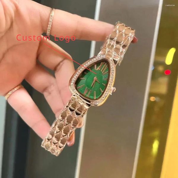Montre-bracelets 2024 Watch's Watch Fashion Classic Mouvement Classic Mouvement Snake Head Imperproof Diamond Shell Rose Gold Design Luxury