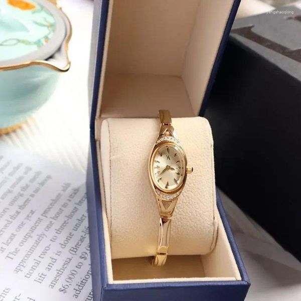 Mujeres de pulsera 2024 Reloj de reloj japonesa de relojes de la mujer Regalo de cuarzo de brazalete de diamante para San Valentín