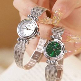 Horloges 2024 Luxe Sieraden Mesh Band Ontwerp Met Vlinder Vormige 22 Mm Wijzerplaat Horloge Voor Vrouwen Waterdichte Quartz Gift