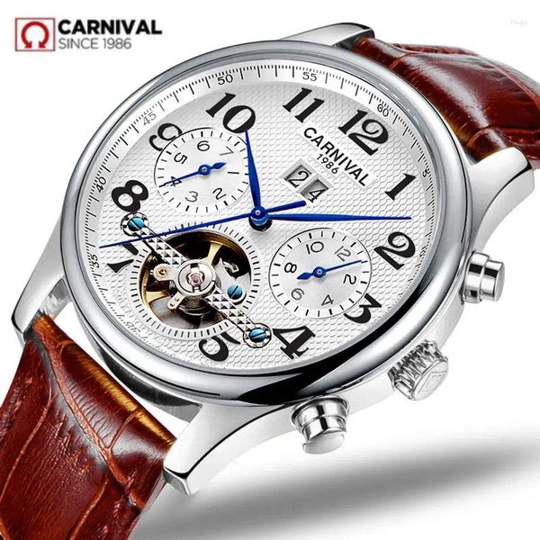 Muñecos de pulsera 2024Switzerland Carnival Sapphire Reloj Men de acero de acero