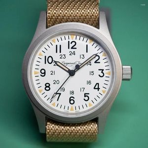 Horloges 38 mm echappement tijd tweede vegen quartz horloge zandstraal shell super lichtgevend 100 m waterdicht reloj hombre drop