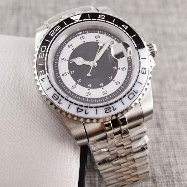 Relojes de pulsera 40 mm Cerámica Bisel Zafiro Cristal Jubileo Luminoso Reloj automático para hombre