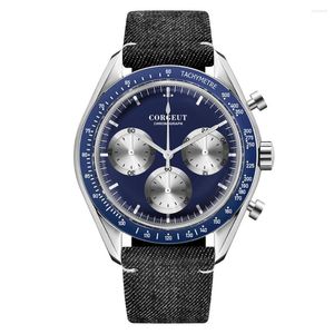 Horloges 40 mm top luxe heren chronograaf quartz horloge roestvrij staal lichtgevend multifunctioneel waterdicht