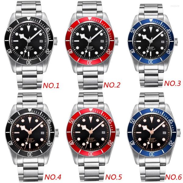 Relojes de Pulsera 41 Mm Personalizado Personalizado Hombre Automático NH35A Miyota Gaviota Reloj Con Su Nombre Logo Grabado Acero Zafiro Espejo