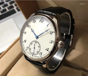 Horloges 44mm GEEN Logo Witte Wijzerplaat Aziatische 6497 17 Juwelen Mechanische Handopwinding Heren Horloge Horloges GR51-20