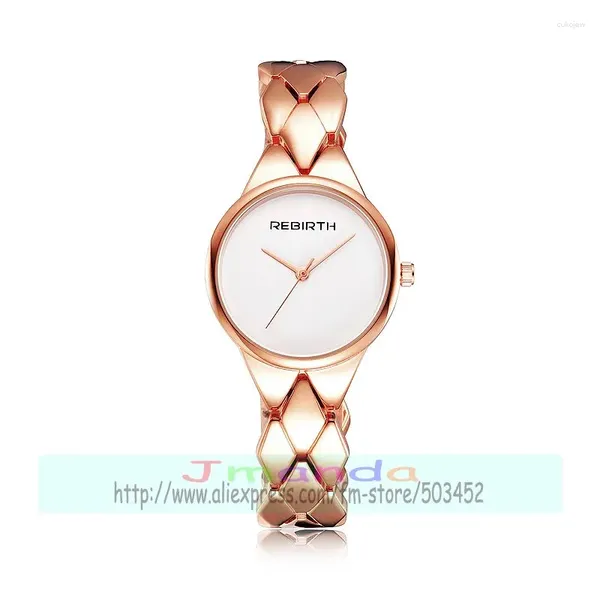 Montres-bracelets 50pcs / lot RE044 Mode Rebirth Montre en acier inoxydable de haute qualité Casual Poignet en gros Horloge pour femmes Girl Lady