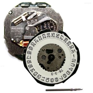 Relojes de pulsera 5PCS. Venta al por mayor MIYOTA 2115 Movimiento de reloj de cuarzo con batería de fecha incluida Reparación de reemplazo