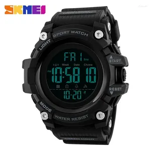 Wallwatches 7 PCS/SET SKMEI 1384 Soft Clock para Masculino Hombre Hombre Shock Proight 2 Time Sport Watch Digital Watches Conteo de cronometra