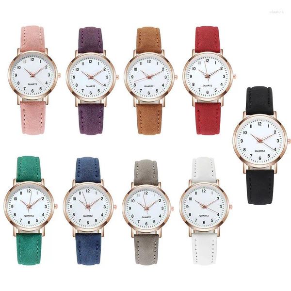 Relojes de pulsera 9 unids/lote reloj de moda para mujer Simple luminoso señoras pequeño dial cuarzo reloj femenino Montre Femme al por mayor