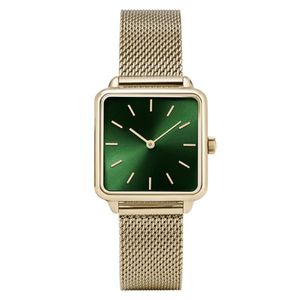 Wallwatchs Un reloj simple con cabeza cuadrada emitida en nombre del negocio de la moda de la moda coreana de las mujeres cuarzo versátil 238m