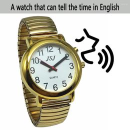 Mujos de pulsera Un reloj que puede decir la hora en inglés específicamente diseñado para ancianos ciegos y con discapacidad visual