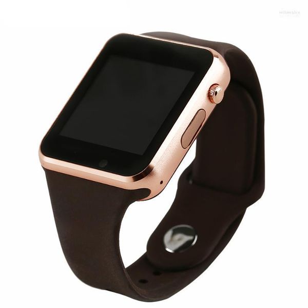 Orologi da polso A1 Orologio Bluetooth Contapassi fitness connesso Indossa SIM Card TF Fotocamera Musica Smart Android IOS Will22