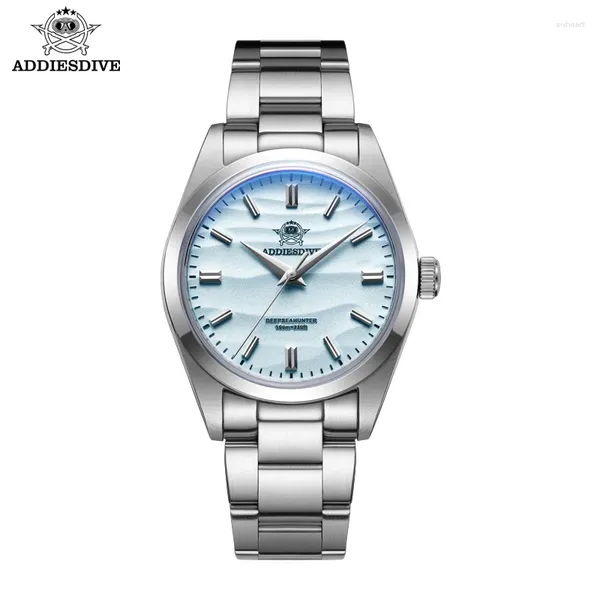 Mujeres de pulsera Addiesdive AD2030 Reloj para hombres Acero inoxidable 100m Impensos de agua Sports Luxury AR Cover Couns Cubierta de cuarzo de vidrio Reloj