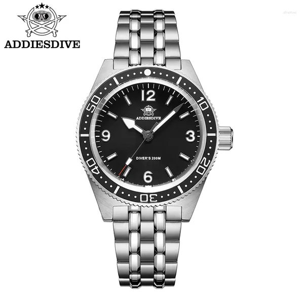 Montre-bracelets Adiesdive Luxury Mentes pour hommes Quartz Sapphire Glass Diver's Wristwatch BGW9 Lumineux Business en acier inoxydable Luminal Watch for Men