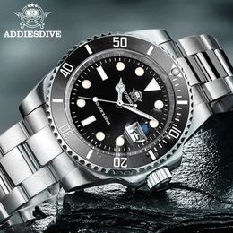 Addiesdive heren luxe quartz horloge 200m duikerhorloges 41 mm keramische bezel kalenderweergave lichtgevende horloges herenhorloge 230225