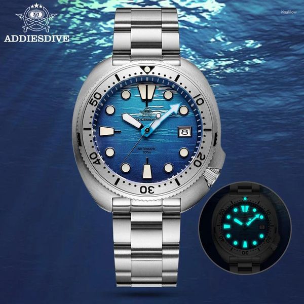 Montre-bracelets Adiesdive Top Brand Watch's Watch Blue Luminal 200m Diver Sapphire Crystal NH35 Relogios Masculino Automatic Mechanical