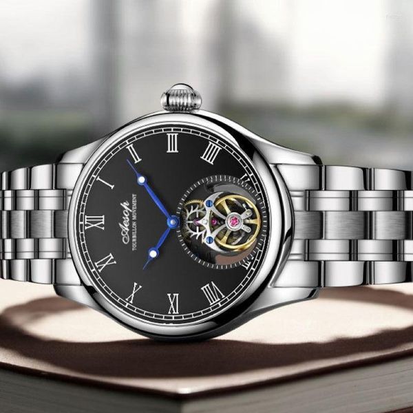 Montres-bracelets AESOP 7061 montre mécanique pour hommes pour hommes montres étanches Tourbillon volant homme squelette homme horloges de luxe 2023