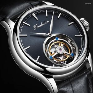 Montres-bracelets AESOP Flying Tourbillon Skeleton Watch pour hommes mécaniques 50M montres étanches hommes en acier inoxydable horloge simple 7005
