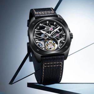 Montres-bracelets AESOP montre mécanique pour homme véritable Tourbillon squelette montres de luxe mode affaires étanche saphir miroir