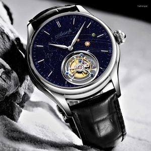 Horloges AESOP Mannen Mechanische Vliegende Tourbillon Skeleton Horloges Voor Horloge Man Mannelijke Klokken Horloge Luxe Saffier