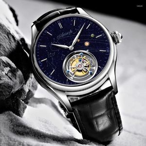 Montres-bracelets AESOP Top Luxe Star Sky Tourbillon Montres Mouvement à remontage manuel Business pour hommes Miroir saphir étanche