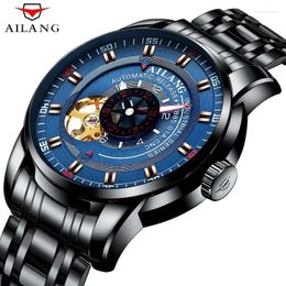 Montre-bracelets Ailang Fashion en acier inoxydable Men mécanique Luxurious Corloge automatique personnalisée Lumineuse 30M RELOJ 8601