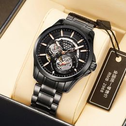 Montre-bracelets Ailang Luxury Hommes personnalisés Mélange mécanique STRAPE D'ACIER INOXDUBLE 30M AUTORATION AUTRAPHIQUE POUR RELOJ 8629B