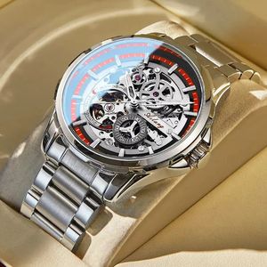 Horloges AILANG Skeleton Mechanisch Horloge Roestvrij Staal Waterdicht Heren Horloges Topmerk Luxe Sport Mannelijke Automatische Pols 231110