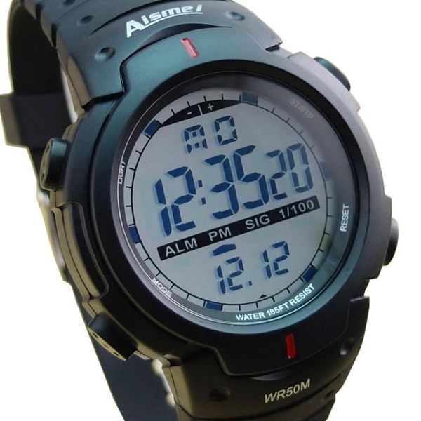 Relojes de pulsera Aismei Marca Hombre Relojes deportivos 50M Impermeable Hombres LED Reloj digital Relogio Masculino Moda Casual Ejército Militar Reloj de pulsera