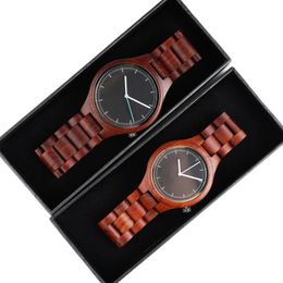 Montres-bracelets ALK Vision Couple Bois Montre Dames Mode Quartz En Bois Montre Casual Lovers Bois Montres Femmes Hommes Top Marque De Luxe Horloge 231213