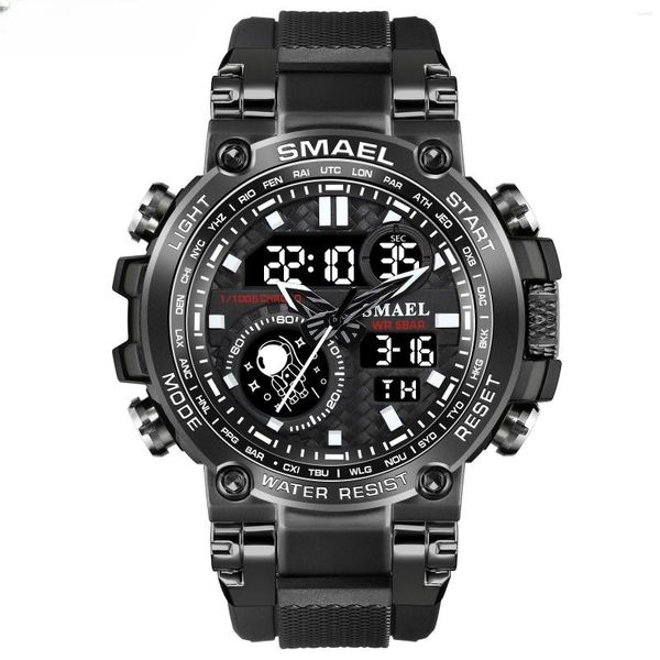 Relojes de pulsera Reloj electrónico de aleación Relojes deportivos impermeables multifunción para exteriores para hombres 8093