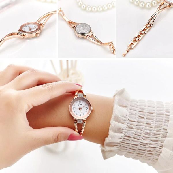 Relojes de pulsera Relojes de cuarzo de aleación Impermeable Moda Mujer Mujer Pequeño Delicado Clásico Para regalo Trabajo Viaje Casual