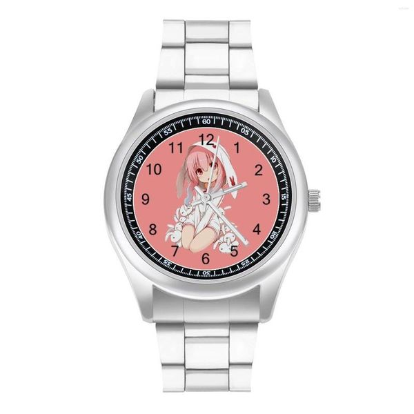 Relojes de pulsera Chica anime Loli Chan! Reloj de Cuarzo Kawaii Lindo Manga Estético Unisex Señora Muñeca Po Reloj de Pulsera de Gimnasio Inoxidable