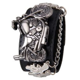 Montres-bracelets Antique Bracelet en cuir crâne montre hommes poignet bateau Pirate Style mâle amant mode Quartz femmes Reloj Mujeres