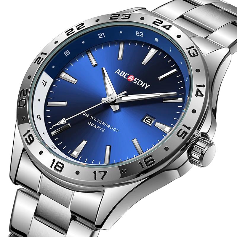 Наручные часы AOCASDIY, независимый бренд, высококачественные модные мужские часы, простой дизайн, водонепроницаемые кварцевые часы для отдыха