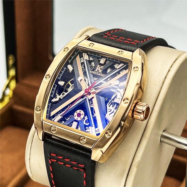 Montre-bracelets Aokulasic Top Brand Mens Fashion Automatic Man Watch 2023 MECLORES MÉCANIQUES COSTER