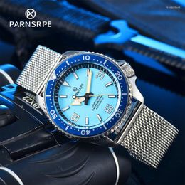Montres-bracelets Automatique Homme NH35A Mouvement Bleu Montre Mécanique Saphir Super Cadran Diver's A007Wristwatches Thun22